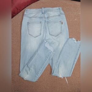 Light Blue Distressed Women Jeans